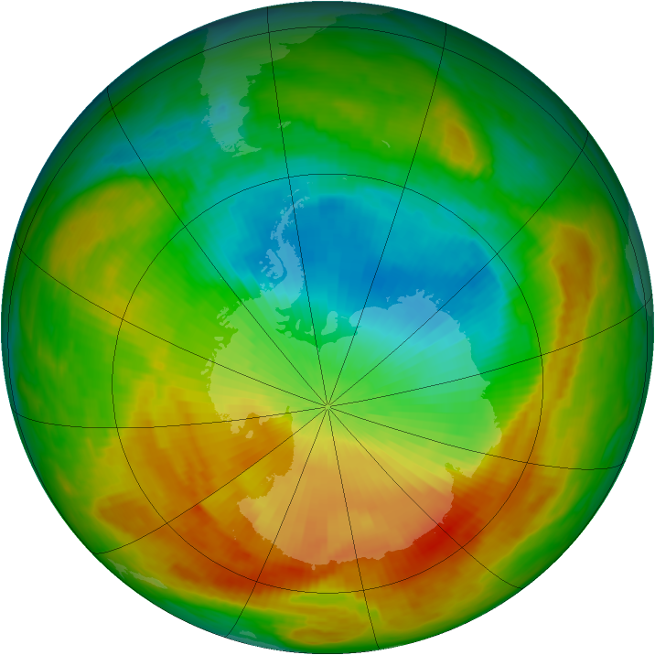 Antarctic ozone map for 02 November 1988